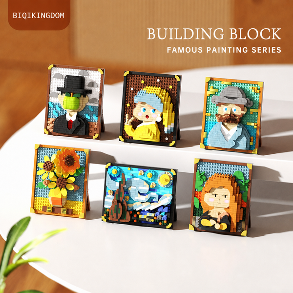 DIY Famous Painting Mini Blocks Photo Frame Kit (400–800pcs)